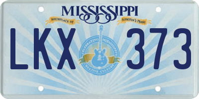 MS license plate LKX373