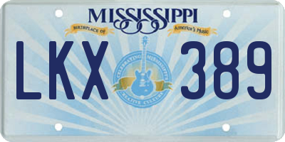 MS license plate LKX389