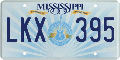 MS license plate LKX395