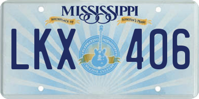 MS license plate LKX406