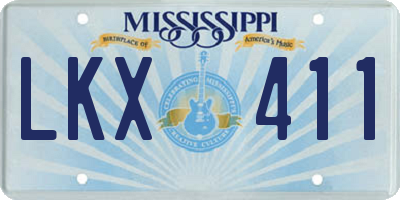 MS license plate LKX411