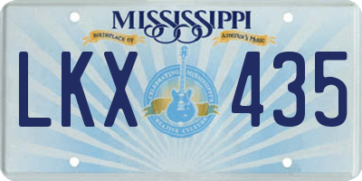 MS license plate LKX435