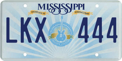 MS license plate LKX444