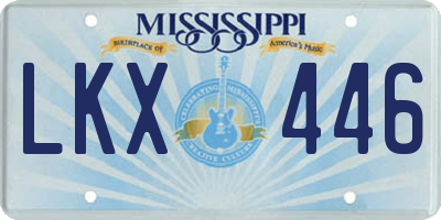MS license plate LKX446