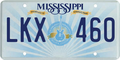 MS license plate LKX460