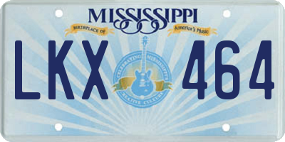 MS license plate LKX464
