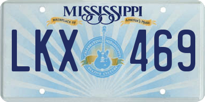 MS license plate LKX469