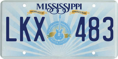 MS license plate LKX483