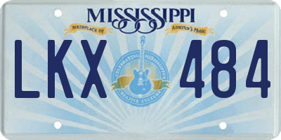 MS license plate LKX484
