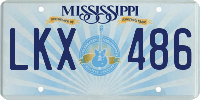 MS license plate LKX486