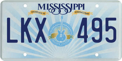 MS license plate LKX495