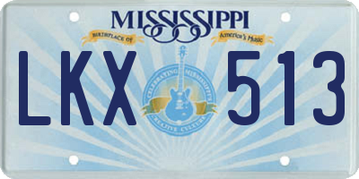 MS license plate LKX513
