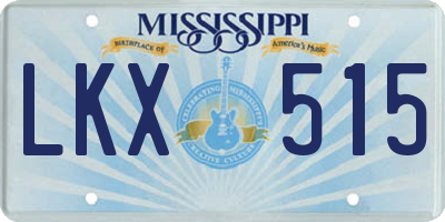 MS license plate LKX515