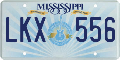 MS license plate LKX556