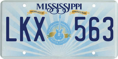 MS license plate LKX563