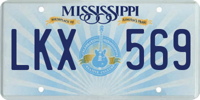 MS license plate LKX569
