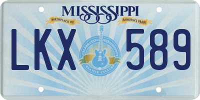MS license plate LKX589
