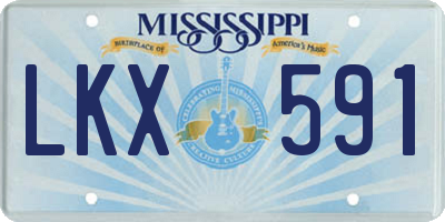 MS license plate LKX591