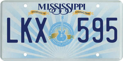 MS license plate LKX595