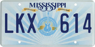 MS license plate LKX614