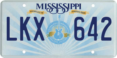 MS license plate LKX642