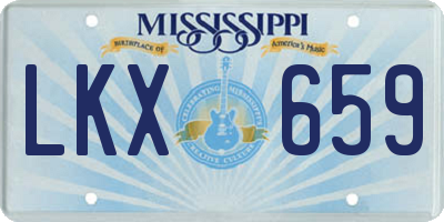 MS license plate LKX659