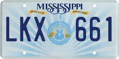 MS license plate LKX661