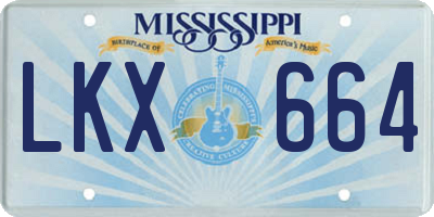 MS license plate LKX664