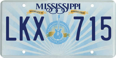 MS license plate LKX715