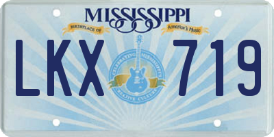 MS license plate LKX719