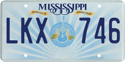 MS license plate LKX746