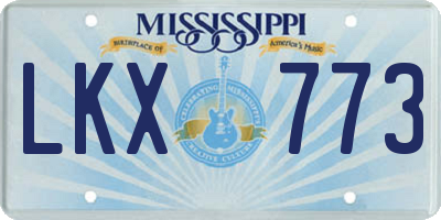 MS license plate LKX773