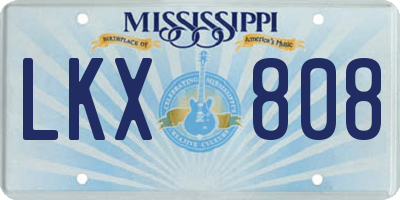 MS license plate LKX808
