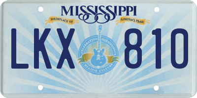 MS license plate LKX810