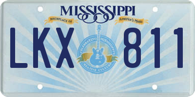 MS license plate LKX811