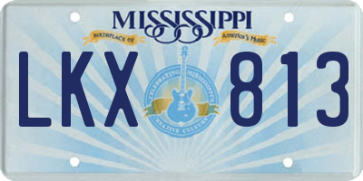 MS license plate LKX813