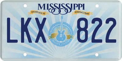 MS license plate LKX822