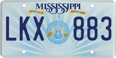 MS license plate LKX883