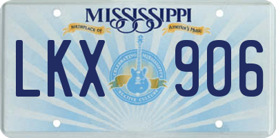 MS license plate LKX906