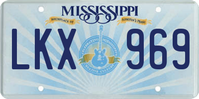 MS license plate LKX969
