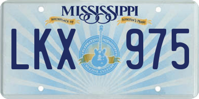 MS license plate LKX975