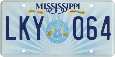 MS license plate LKY064