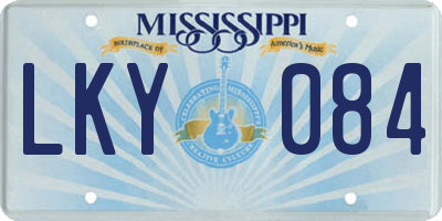 MS license plate LKY084