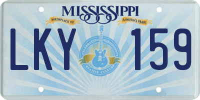 MS license plate LKY159