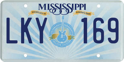 MS license plate LKY169