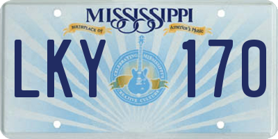 MS license plate LKY170