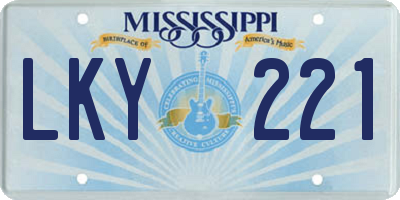 MS license plate LKY221