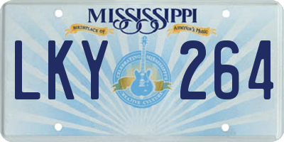 MS license plate LKY264