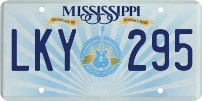 MS license plate LKY295