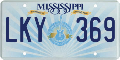MS license plate LKY369